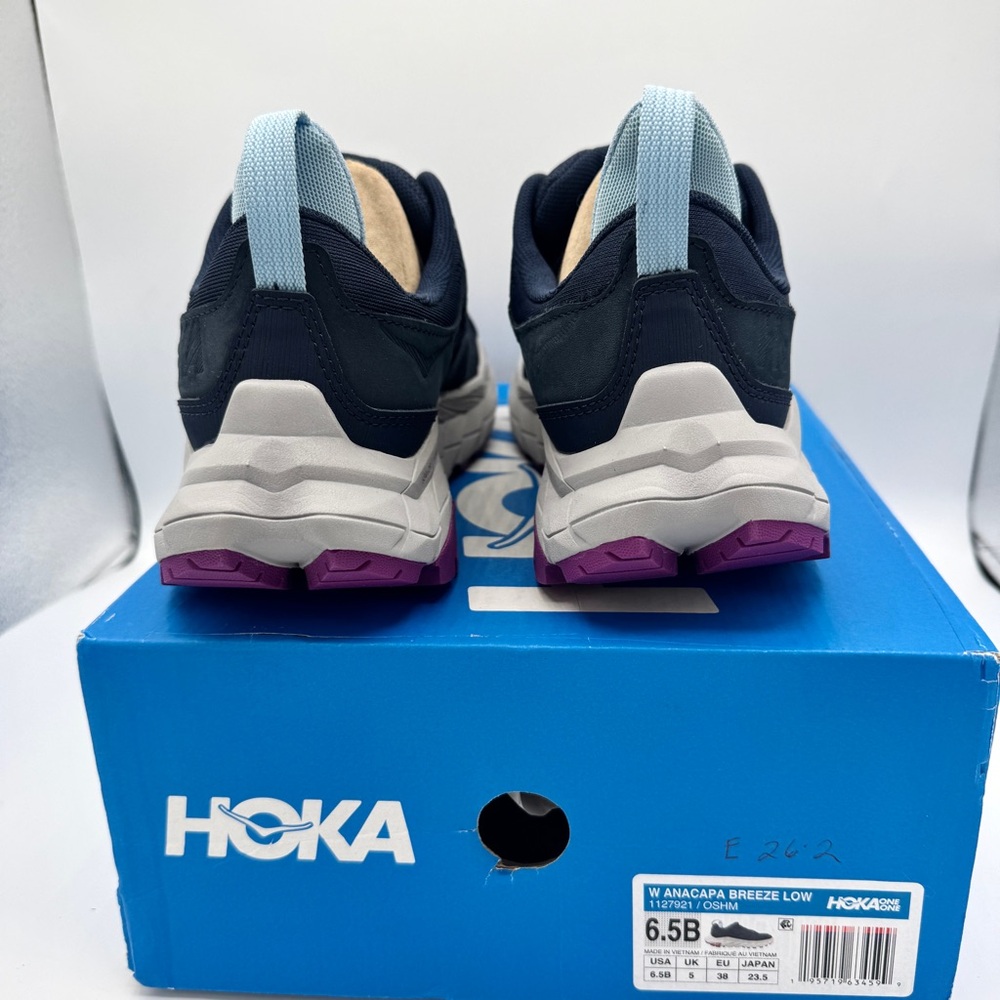 NWT Hoka Anacapa Breeze Low Women’s Hiking Shoes in Outer Space / Harbor Mist - Picture 13 of 16